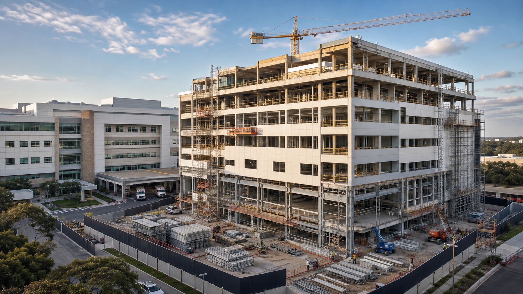 Construção de uma nova ala hospitalar