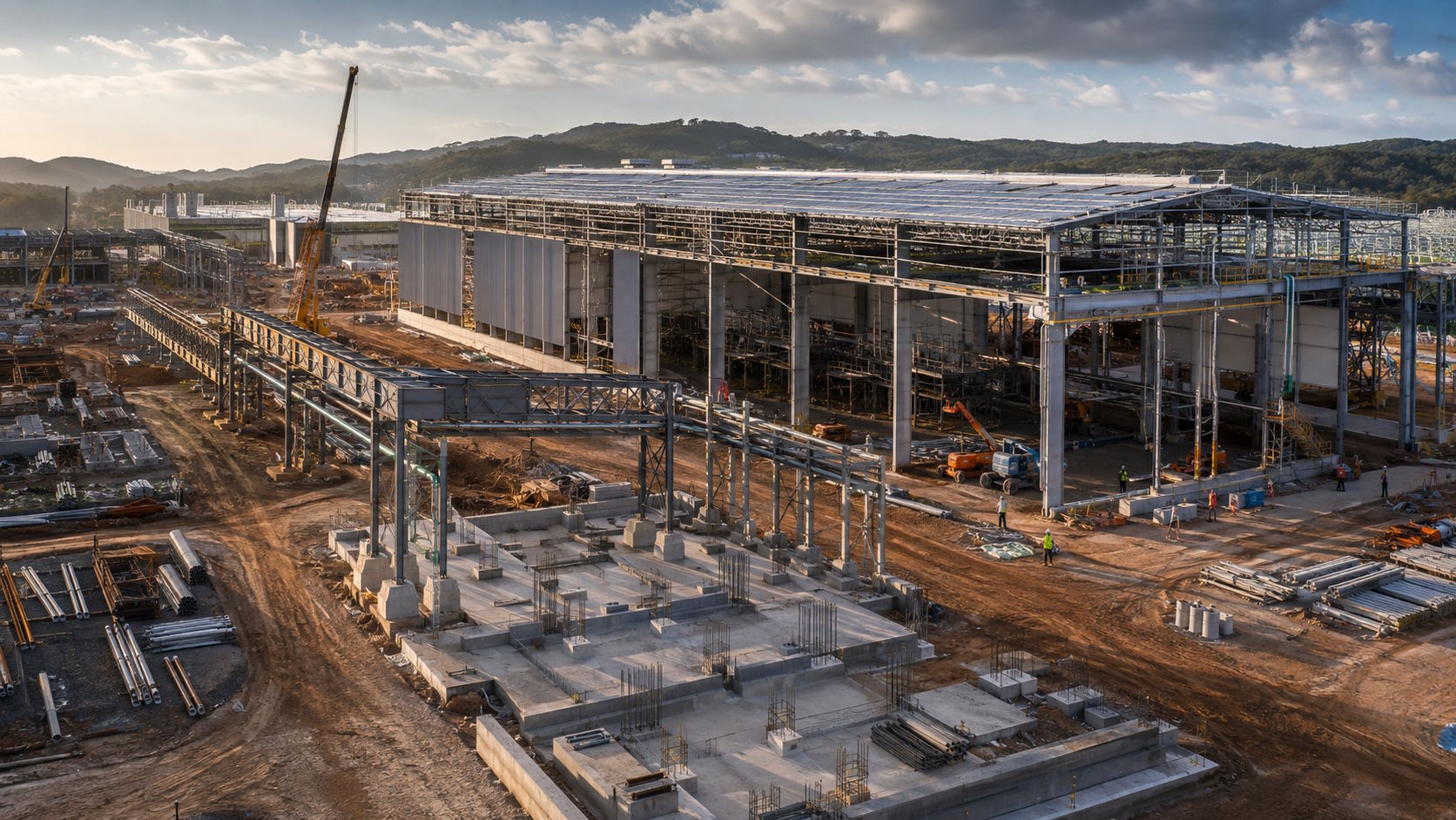 Nova unidade fabril em construção
